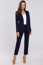 Taillierter Kurzblazer in Dunkelblau