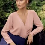 Business Bluse in Wickeloptik