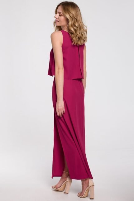 Rotes ärmelloses Maxikleid