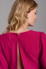 Midikleid mit geteiltem Rücken Pflaume – Bild 3