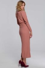 Midikleid mit geteiltem Rücken Rosé – Bild 2