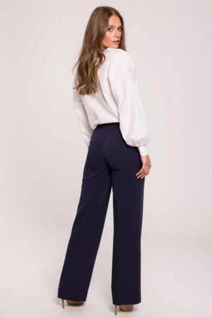 Klassische Damen Stoffhose Marine