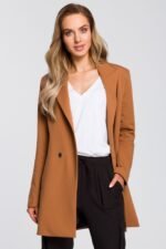 Eleganter Longblazer in Caramel
