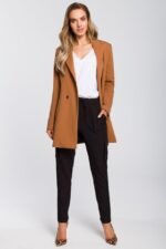 Eleganter Longblazer in Caramel
