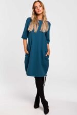 Großes Halbarm Sweatshirt Kleid