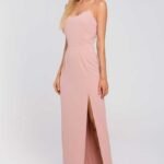 Elegantes ärmelloses Abendkleid Puder