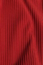 Rotes Strickkleid mit Wickeloberteil Gr. M