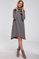 Graues asymmetrisches Sweatshirt Kleid