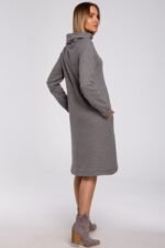 Graues asymmetrisches Sweatshirt Kleid