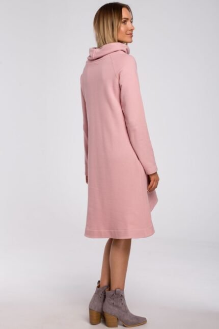Langes asymmetrisches Sweatshirt Puder