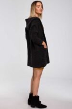 Schwarzer Cardigan im Blazerschnitt