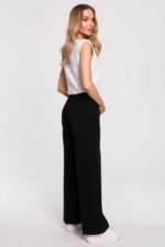 Schwarze bequeme Stoffhose – Bild 2