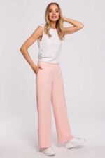 Weit geschnittene Damenhose Puder – Bild 2