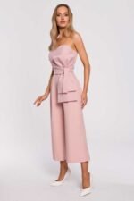 Bandeau Overall mit Gürtel Puder – Bild 3