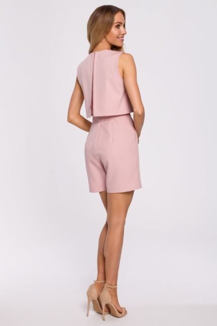 Rosa Jumpsuit mit Layeroberteil