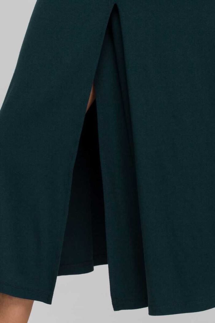 Grünes Langarm Midikleid im Georgette Schnitt Gr. 2XL – Bild 4