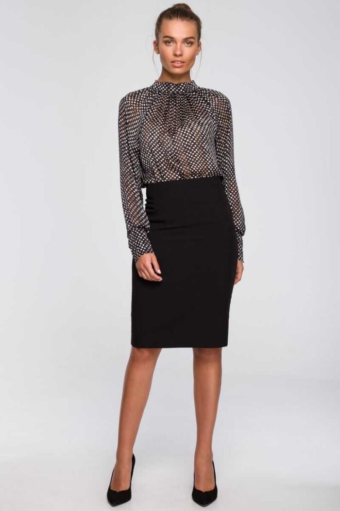 Elegante Businessbluse mit Bindeelement – Bild 4