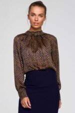 Elegante Damenbluse mit Bindeelement