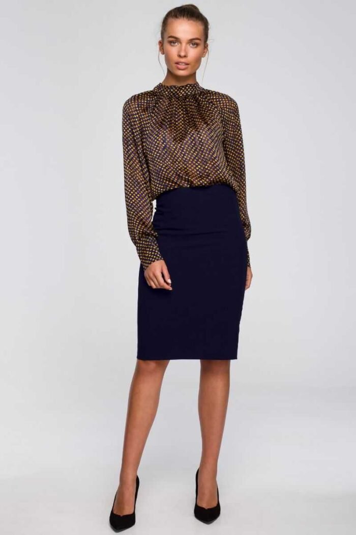 Elegante Damenbluse mit Bindeelement – Bild 4