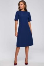 Blaues klassisches Sommer Businesskleid