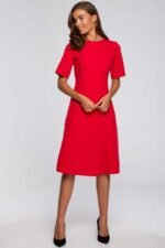 Rotes klassisches Sommer Businesskleid