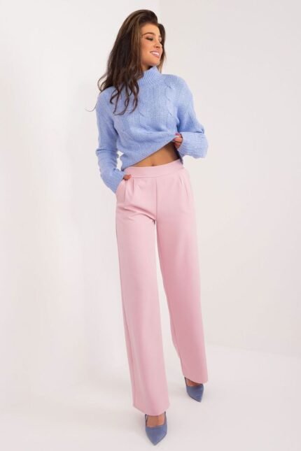 Rosa Damen-Stoffhose - Verschlussloses Must-have