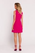 Pinkes ärmelloses Minikleid mit seitlichem Cut-Out-Detail