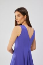 Ärmelloses stilvolles knielanges Kleid in Violett