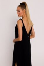 Schwarzes chices A-Linien Maxikleid für den perfekten Sommerlook