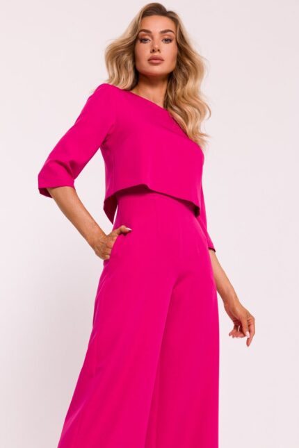 Doppellagiger Overall - Dreiviertel Arm in Pink