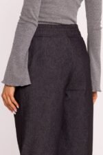 Damen Stoffhose mit Bundfalten - Anthrazit