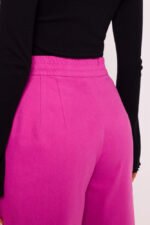 Pinke Damen Stoffhose mit Bundfalten