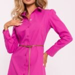 Hemdblusenkleid mit schmalem Gürtel