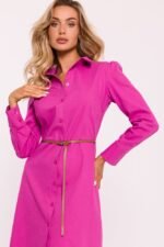 Hemdblusenkleid mit schmalem Gürtel