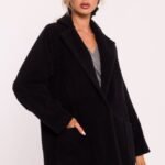 Schwarze Oversized Teddy Style Jacke