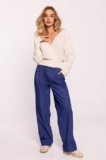 Raffinierter Strickpullover - V-Ausschnitt