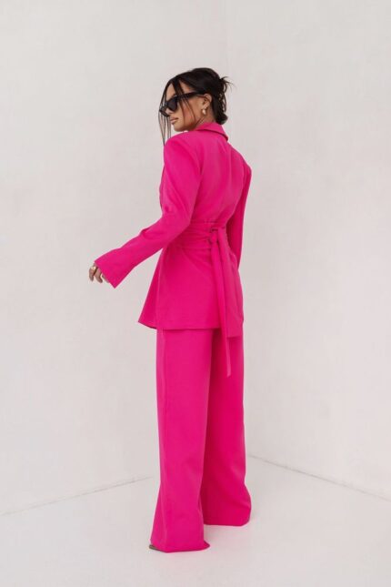 Chice Frühjahrskombination - Damenblazer mit Hose - Fuchsia - 209352