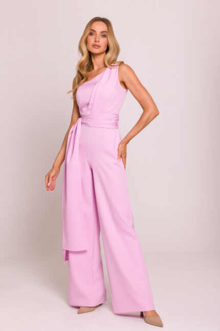 One Shoulder Overall in Rosa M845