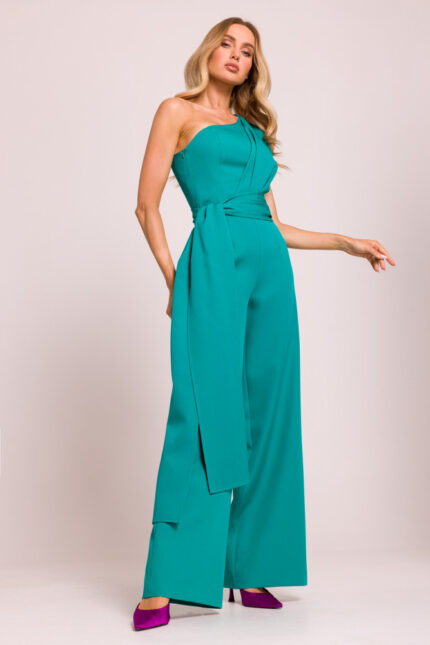 One Shoulder Overall in Türkis M845