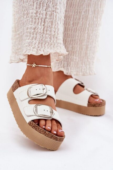 Weiße Pantolette Damen - 212591