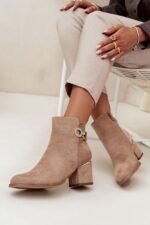 Beige Stiefeletten Damen - Wärme & Stil in natürlichem Ton – Bild 2