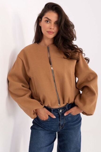 Braune kurze Übergangsjacke