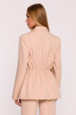 beiger Businessblazer zum freien taillieren