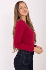 Basic Shirt V-Ausschnitt in Rot