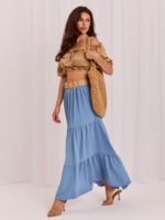 Blauer Boho Maxirock