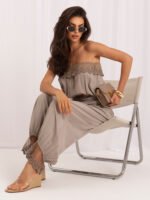 Damen Set Beige