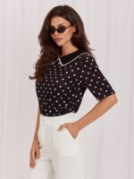 Elegante Polka-Dot-Bluse