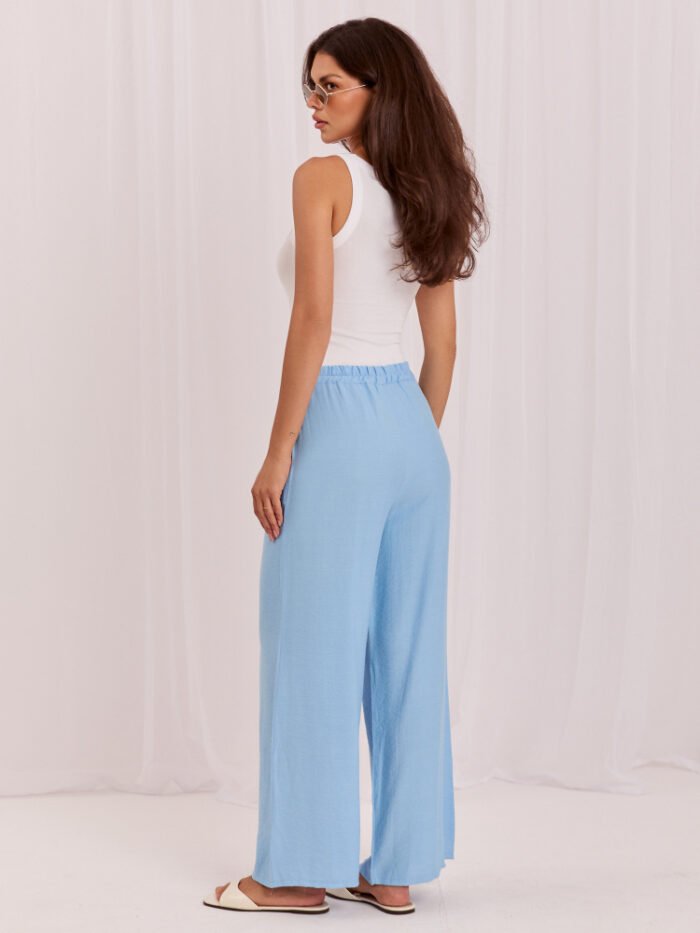 Hellblaue Viskose Damenhose