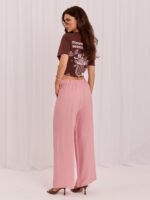 Lässige Rosa Sommerhose aus Viskose