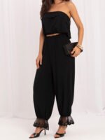 Schwarze Sommerhose mit passendem Oberteil